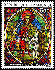 Image du timbre Vitrail de la cathédrale de Strasbourg