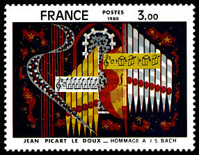 Image du timbre Tapisserie de Jean Picart Le Doux «Hommage à Jean-Sébastien Bach» 