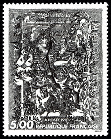 Image du timbre Œuvre de François Rouan«Volta faccia»
