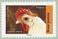 Image du timbre Poule  - Bresse Gauloise