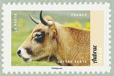 Image du timbre Vache  - Aubrac