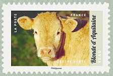 Image du timbre Veau  - Blonde d'Aquitaine