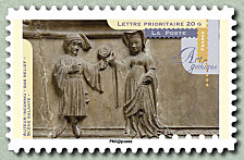 Image du timbre Bas-relief - Scène galante