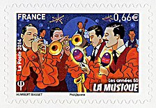 Image du timbre Les années 50 - La musique - Autoadhésif