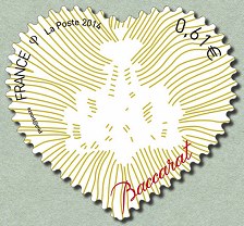 Image du timbre Cœur de Baccarat  «Lustre Zénith» autoadhésif