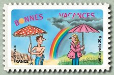Image du timbre Vacances  au soleil et sous la pluie