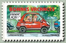 Image du timbre La route des vacances