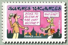 Image du timbre Vacances  à l'étranger
-
zoaz to blicha mi sar ouet vlotar ? Tout à fait !
