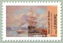 Image du timbre Albert Lebourg-Dans le port de Rouen