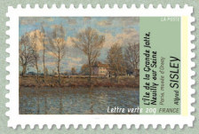 Image du timbre Alfred Sisley-L'Île de la Grande Jatte, Neuilly sur Seine
