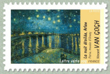 Image du timbre Vincent Van Gogh-La nuit étoilée, Arles