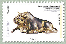 Image du timbre Buffle couché, bronze doré
-Musée Guimet
-
Paris