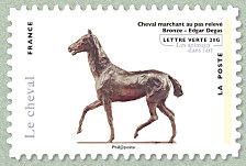 Image du timbre Cheval marchant au pas relevé, bronze
-
Édgar Degas - Musée d'Orsay, Paris