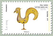 Image du timbre Coq, laiton
-Musée de l'Armée, Paris
-