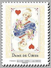Image du timbre ♥  Dame de cœur ♥