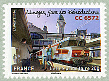 Image du timbre Limoges, gare des Bénédictins - CC 6572