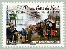 Image du timbre Paris Gare du Nord - Pacific Chapelon Nord 3.1192
