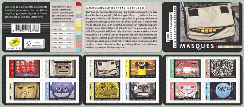 Image du timbre Masques - Série photographique de Michelangelo Durazzo