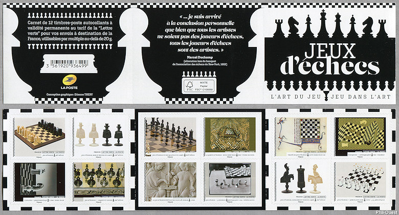Image du timbre Jeux d'échecs - L’art du jeu dans l’art