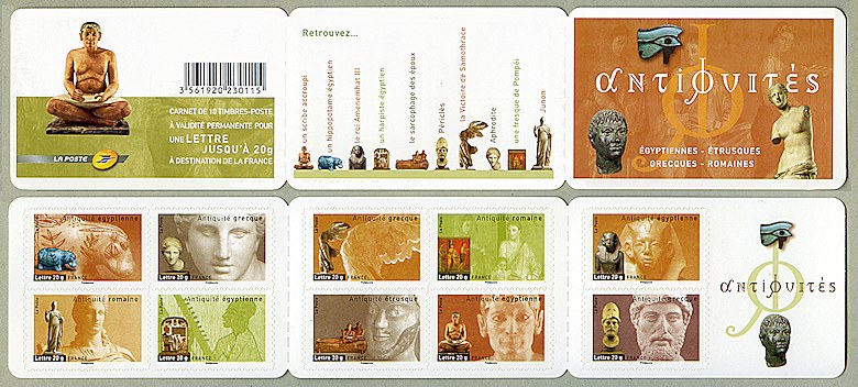 Image du timbre Bande-carnet de 10 timbres autoadhésifs