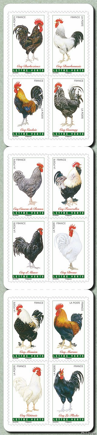 Image du timbre Carnet « Coqs de France »