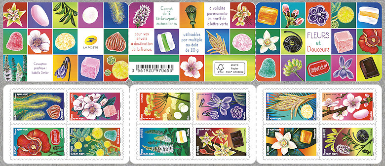 Image du timbre Fleurs et douceurs