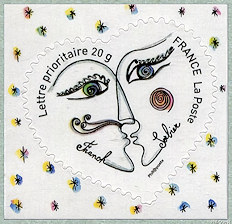 Image du timbre Timbre Coeur Franck Sorbier autocollant