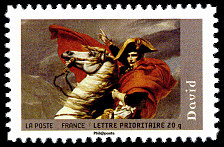 Image du timbre DavidBonaparte franchissant le grand Saint-Bernard