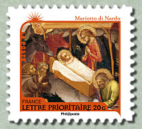 Image du timbre Mariotto di Nardo-(connu de.1393 à 1424)-Scènes de la vie du Christ - Nativité