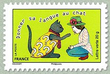 Image du timbre Donner sa langue au chat