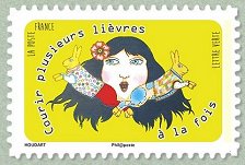 Image du timbre Courir plusieurs lièvres à la fois