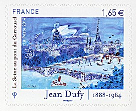Image du timbre Jean Dufy 1888-1964 - autoadhésif- La Seine au pont du Carrousel