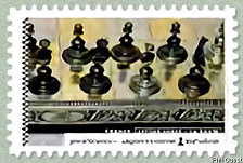 Image du timbre Jeu d'échecs – argent et cuivre-XIXe siècle