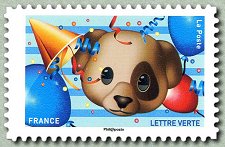 Image du timbre Tête de chien