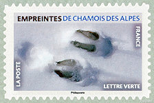 Image du timbre Empreintes de chamois des Alpes
