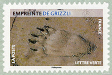 Image du timbre Empreinte de grizzli