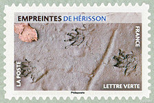 Image du timbre Empreintes de hérisson