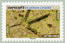 Image du timbre Empreinte de héron cendré