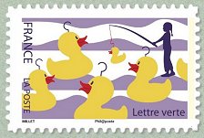 Image du timbre La pêche aux canards