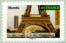 Image du timbre Tour Eiffel et tour Montparnasse