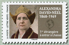 Image du timbre Alexandra David-Néel 1868-1969
-
Première étrangère à entrer à Lhassa
