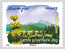Image du timbre Auvergne - La gentiane jaune