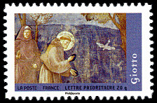 Image du timbre Giotto di Bondone -Scènes de la vie de Saint François,-le sermon aux oiseaux