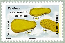 Image du timbre Tartines aux saveurs de miel