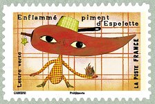 Image du timbre Enflammé piment d'Espelette