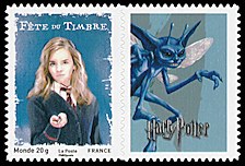 Image du timbre Hermione Granger, amie d'Harry Potter-Timbre autoadhésif avec vignette illustrée