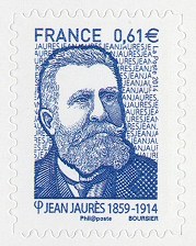 Image du timbre Jean Jaurès 1859-1914 rouge 0,61 € autoadhésif