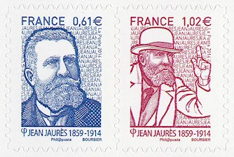 Image du timbre  Diptyque Autoadhésif Jean Jaurès 1859-1914 -