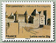 Image du timbre Carcassonne le château et les remparts