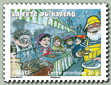 Image du timbre La fête du hareng en Haute- Normandie
